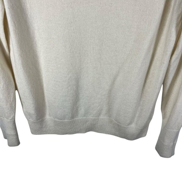 Everlane Womens Small 100% Cashmere V-Neck Sweater Beige Quiet Luxury Minimalist - Picture 8 of 11